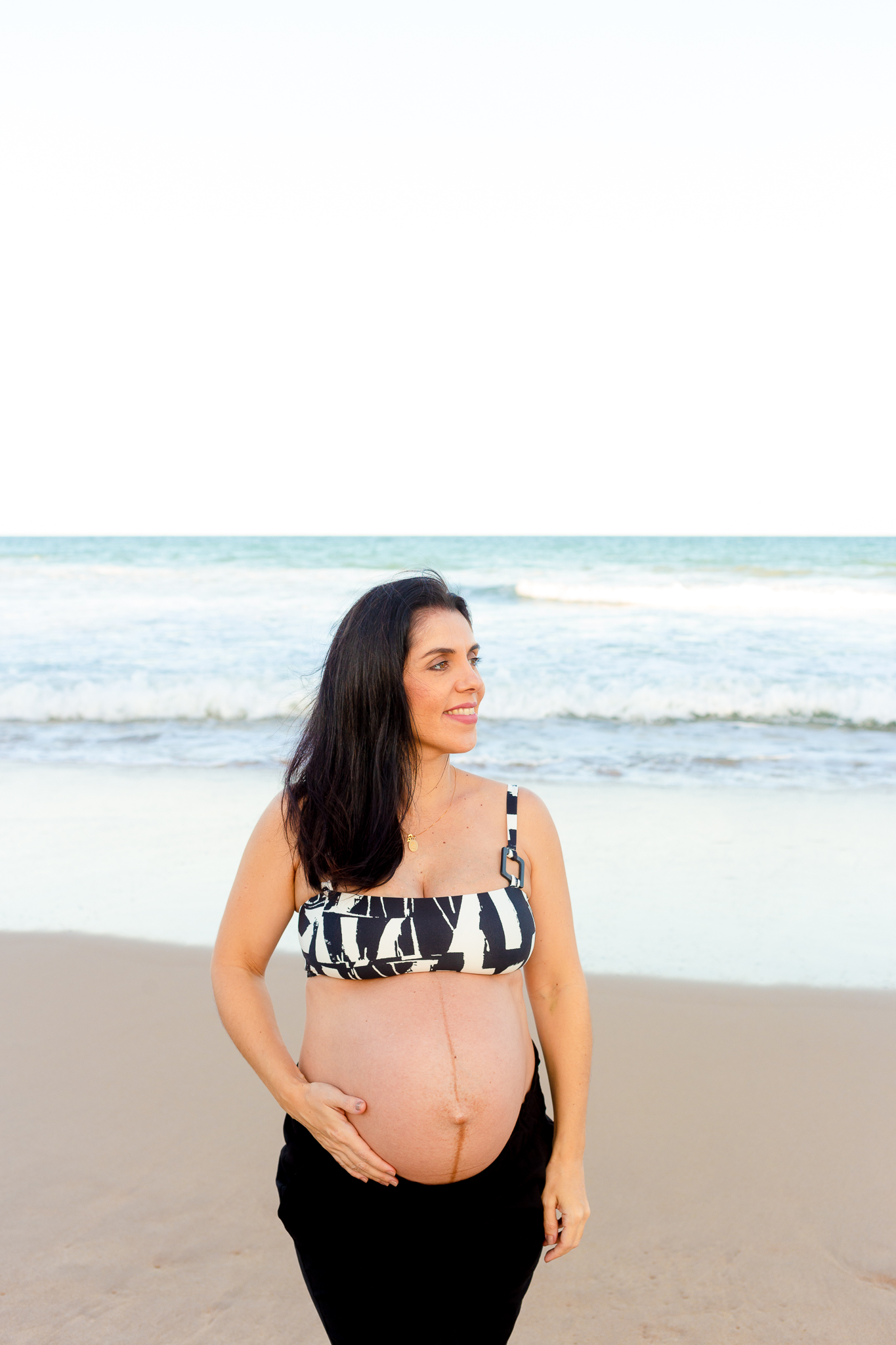 Gestante na Praia 